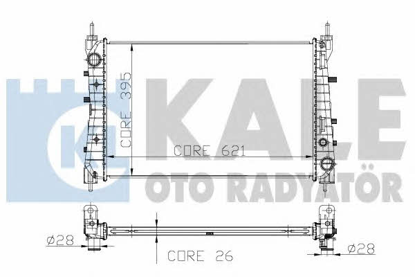 Kale Oto Radiator 195500 Радіатор охолодження двигуна 195500: Купити в Україні - Добра ціна на EXIST.UA!