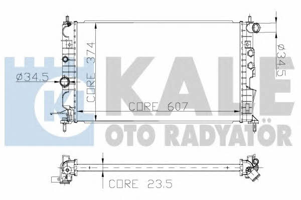 Kale Oto Radiator 136200 Радіатор охолодження двигуна 136200: Купити в Україні - Добра ціна на EXIST.UA!