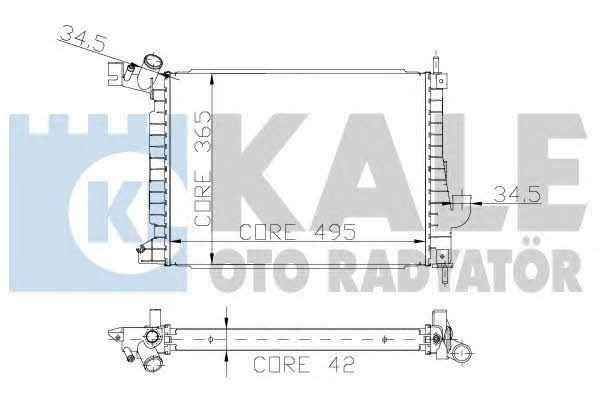 Kale Oto Radiator 179800 Радіатор охолодження двигуна 179800: Приваблива ціна - Купити в Україні на EXIST.UA!
