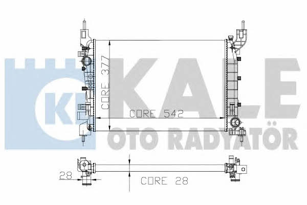 Kale Oto Radiator 196200 Радіатор охолодження двигуна 196200: Приваблива ціна - Купити в Україні на EXIST.UA!
