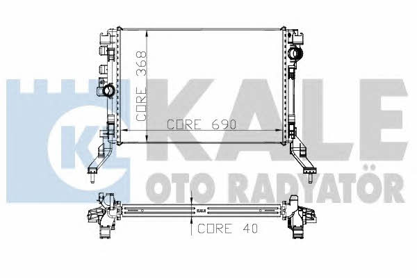 Kale Oto Radiator 273900 Радіатор охолодження двигуна 273900: Приваблива ціна - Купити в Україні на EXIST.UA!
