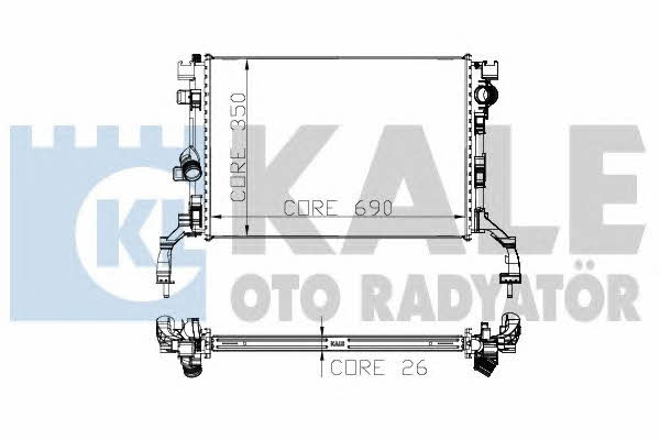 Kale Oto Radiator 273700 Радіатор охолодження двигуна 273700: Купити в Україні - Добра ціна на EXIST.UA!