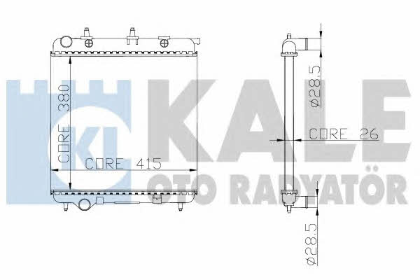 Kale Oto Radiator 297000 Радіатор охолодження двигуна 297000: Приваблива ціна - Купити в Україні на EXIST.UA!