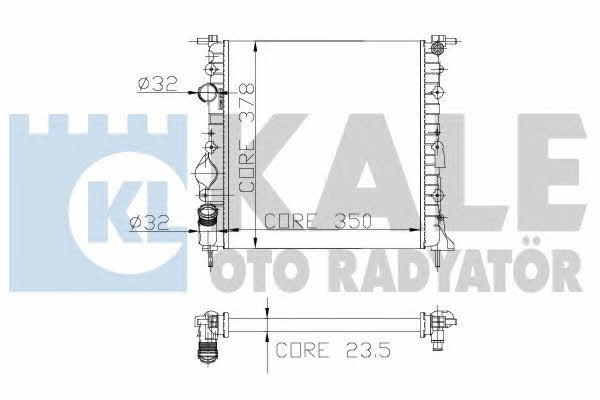 Kale Oto Radiator 159500 Радіатор охолодження двигуна 159500: Купити в Україні - Добра ціна на EXIST.UA!