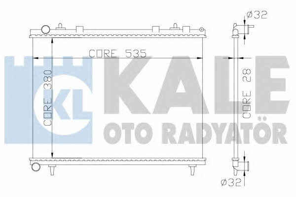 Kale Oto Radiator 352400 Радіатор охолодження двигуна 352400: Купити в Україні - Добра ціна на EXIST.UA!