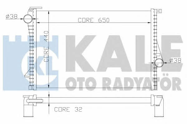 Kale Oto Radiator 348600 Радіатор охолодження двигуна 348600: Купити в Україні - Добра ціна на EXIST.UA!