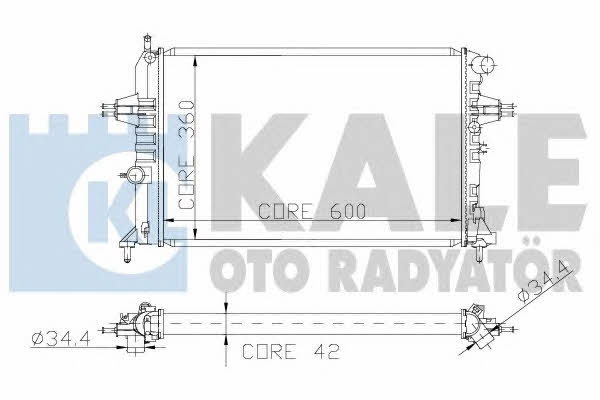 Kale Oto Radiator 141000 Радіатор охолодження двигуна 141000: Купити в Україні - Добра ціна на EXIST.UA!