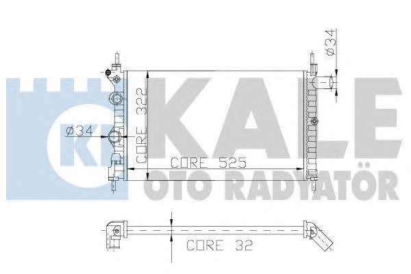 Kale Oto Radiator 177300 Радіатор охолодження двигуна 177300: Приваблива ціна - Купити в Україні на EXIST.UA!