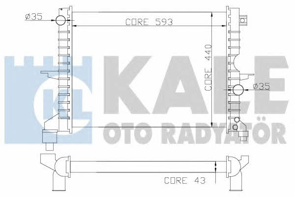 Kale Oto Radiator 350400 Радіатор охолодження двигуна 350400: Купити в Україні - Добра ціна на EXIST.UA!