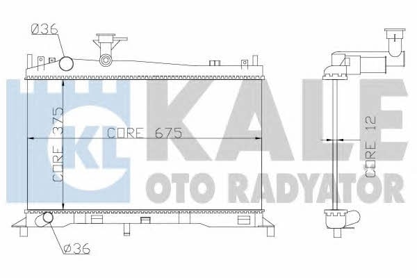 Kale Oto Radiator 360100 Радіатор охолодження двигуна 360100: Купити в Україні - Добра ціна на EXIST.UA!