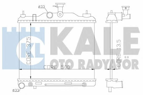 Kale Oto Radiator 369600 Радіатор охолодження двигуна 369600: Купити в Україні - Добра ціна на EXIST.UA!