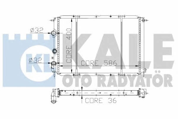 Kale Oto Radiator 162100 Радіатор охолодження двигуна 162100: Приваблива ціна - Купити в Україні на EXIST.UA!
