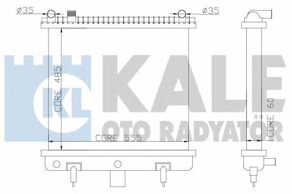 Kale Oto Radiator 350500 Радіатор охолодження двигуна 350500: Купити в Україні - Добра ціна на EXIST.UA!