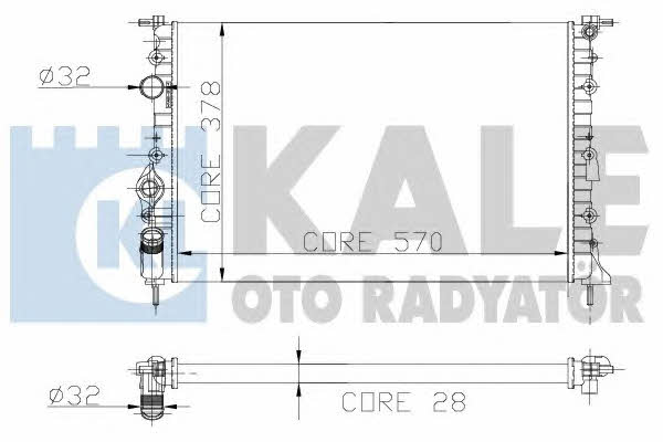 Kale Oto Radiator 109500 Радіатор охолодження двигуна 109500: Купити в Україні - Добра ціна на EXIST.UA!