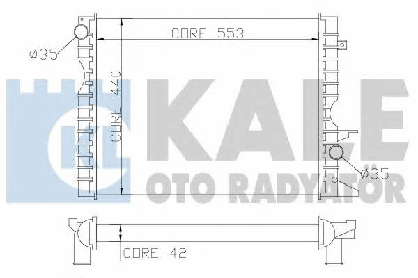 Kale Oto Radiator 350600 Радіатор охолодження двигуна 350600: Приваблива ціна - Купити в Україні на EXIST.UA!