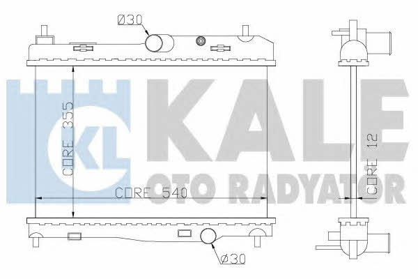 Kale Oto Radiator 356100 Радіатор охолодження двигуна 356100: Купити в Україні - Добра ціна на EXIST.UA!
