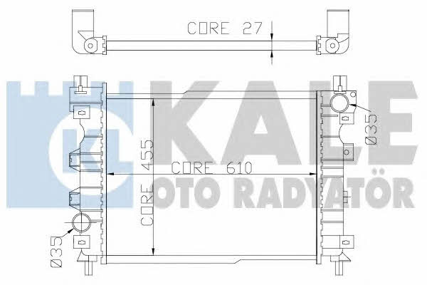Kale Oto Radiator 350800 Радіатор охолодження двигуна 350800: Купити в Україні - Добра ціна на EXIST.UA!