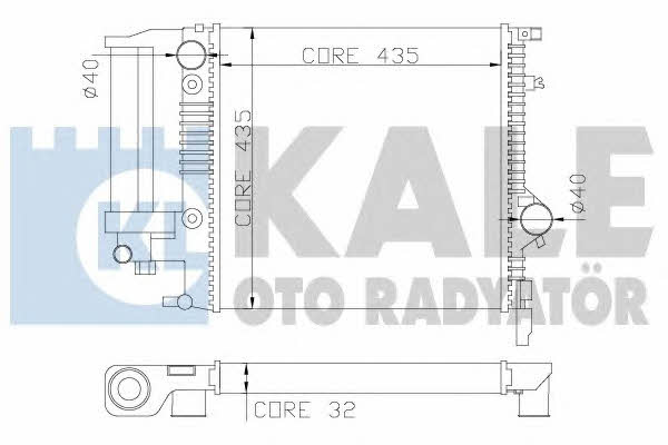 Kale Oto Radiator 349100 Радіатор охолодження двигуна 349100: Купити в Україні - Добра ціна на EXIST.UA!