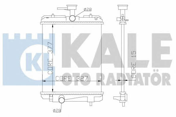 Kale Oto Radiator 364400 Радіатор охолодження двигуна 364400: Купити в Україні - Добра ціна на EXIST.UA!