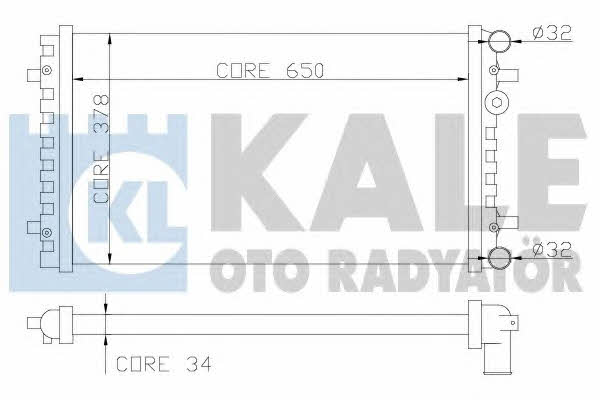 Kale Oto Radiator 348500 Радіатор охолодження двигуна 348500: Купити в Україні - Добра ціна на EXIST.UA!