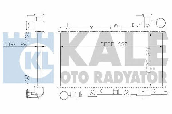 Kale Oto Radiator 364800 Радіатор охолодження двигуна 364800: Купити в Україні - Добра ціна на EXIST.UA!