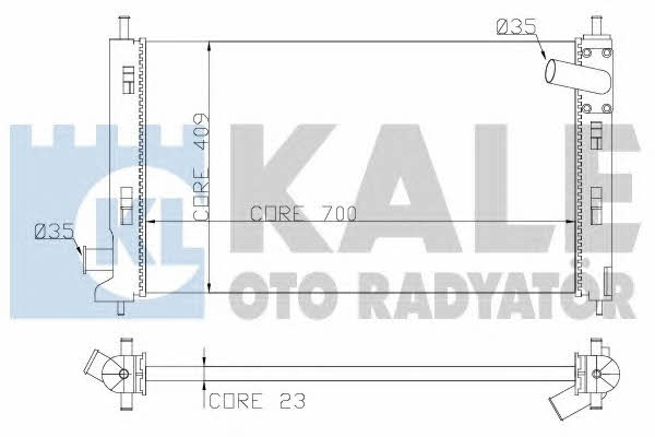 Kale Oto Radiator 362100 Радіатор охолодження двигуна 362100: Купити в Україні - Добра ціна на EXIST.UA!