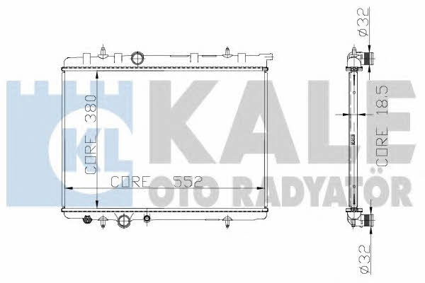 Kale Oto Radiator 225300 Радіатор охолодження двигуна 225300: Купити в Україні - Добра ціна на EXIST.UA!