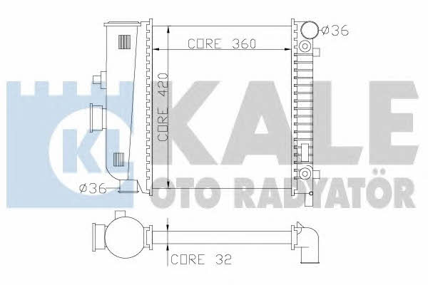 Kale Oto Radiator 351400 Радіатор охолодження двигуна 351400: Купити в Україні - Добра ціна на EXIST.UA!