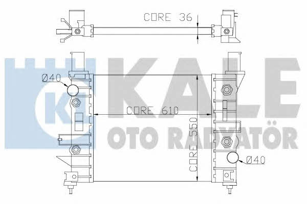 Kale Oto Radiator 351200 Радіатор охолодження двигуна 351200: Купити в Україні - Добра ціна на EXIST.UA!