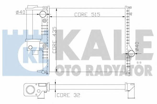 Kale Oto Radiator 348900 Радіатор охолодження двигуна 348900: Купити в Україні - Добра ціна на EXIST.UA!