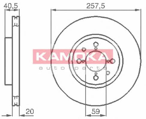 Kamoka 1031042 Диск гальмівний передній вентильований 1031042: Купити в Україні - Добра ціна на EXIST.UA!