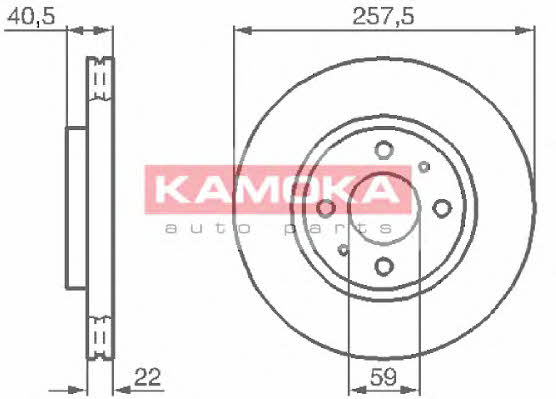 Kamoka 1031524 Диск гальмівний передній вентильований 1031524: Купити в Україні - Добра ціна на EXIST.UA!