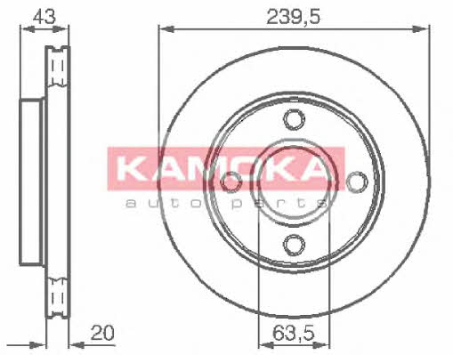 Kamoka 1031532 Диск гальмівний передній вентильований 1031532: Купити в Україні - Добра ціна на EXIST.UA!