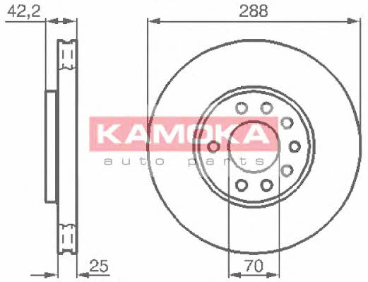 Kamoka 1031620 Диск гальмівний передній вентильований 1031620: Купити в Україні - Добра ціна на EXIST.UA!