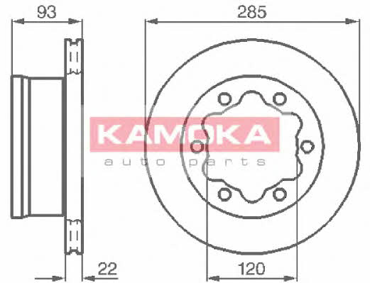 Kamoka 103382 Диск гальмівний задній вентильований 103382: Купити в Україні - Добра ціна на EXIST.UA!