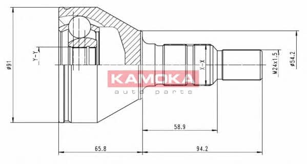 ШРУС привода Кадиллак: 6039 Kamoka Шарнир равных угловых скоростей (ШРУС)