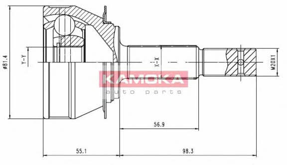 Шарнір привідного валу Opel Corsa A (Опель Корса А): 6136 Kamoka Шарнір рівних кутових швидкостей (ШРКШ)