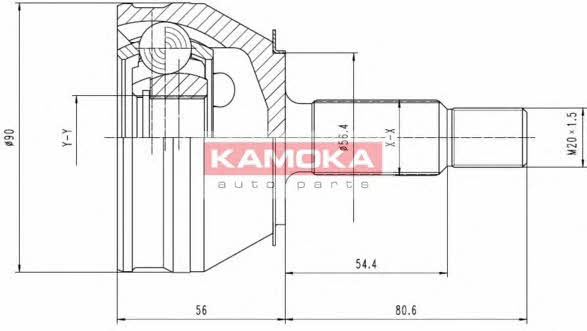 Kamoka 6190 Шарнір рівних кутових швидкостей (ШРКШ) 6190: Приваблива ціна - Купити в Україні на EXIST.UA!