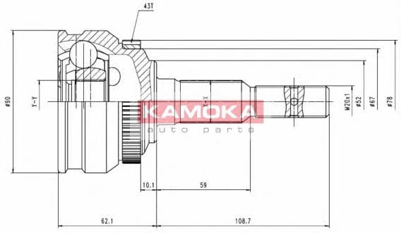 6254 Kamoka Шарнир равных угловых скоростей (ШРУС)