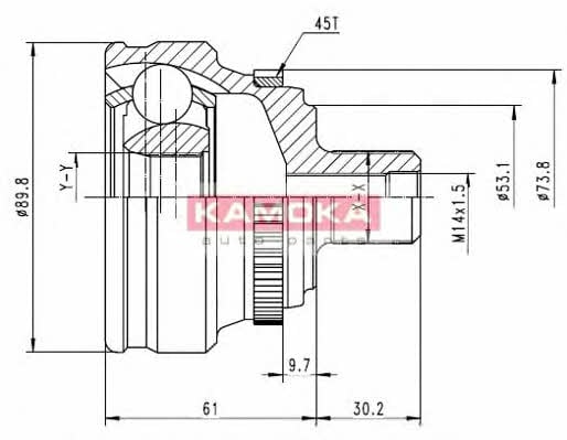 6278 Kamoka Шарнир равных угловых скоростей (ШРУС)