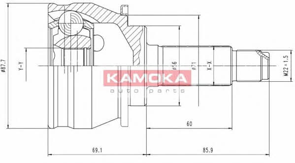 Шарнир приводного вала Subaru Legacy (Субару Легаси): 6384 Kamoka Шарнир равных угловых скоростей (ШРУС)