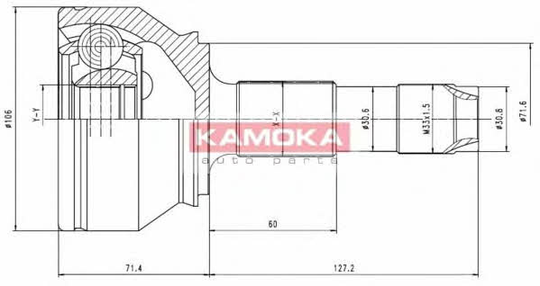 Шарніри рівних кутових швидкостей Fiat Ducato (Фіат Дукато): 6501 Kamoka Шарнір рівних кутових швидкостей (ШРКШ)