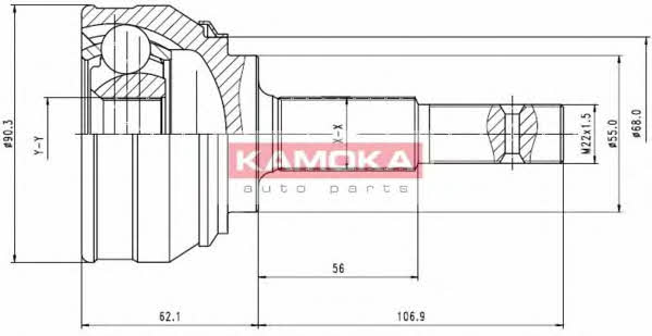 Шарнир равных угловых скоростей Nissan Sunny (Ниссан Санни): 6536 Kamoka Шарнир равных угловых скоростей (ШРУС)