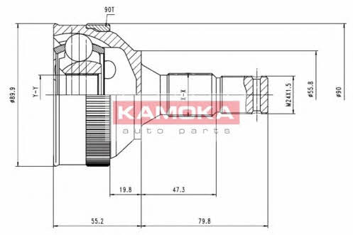 Шарнир равных угловых скоростей Peugeot 405 (Пежо 405): 6616 Kamoka Шарнир равных угловых скоростей (ШРУС)