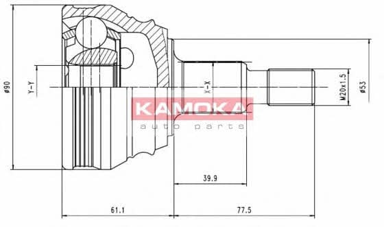 6680 Kamoka Шарнир равных угловых скоростей (ШРУС)