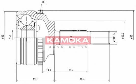 7140 Kamoka Шарнір рівних кутових швидкостей (ШРКШ)