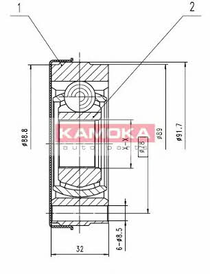 8010 Kamoka Шарнир равных угловых скоростей (ШРУС)