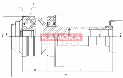8711 Kamoka Шарнир равных угловых скоростей (ШРУС)