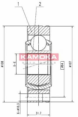 8738 Kamoka Шарнір рівних кутових швидкостей (ШРКШ)