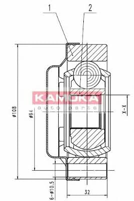 9002 Kamoka Шарнир равных угловых скоростей (ШРУС)